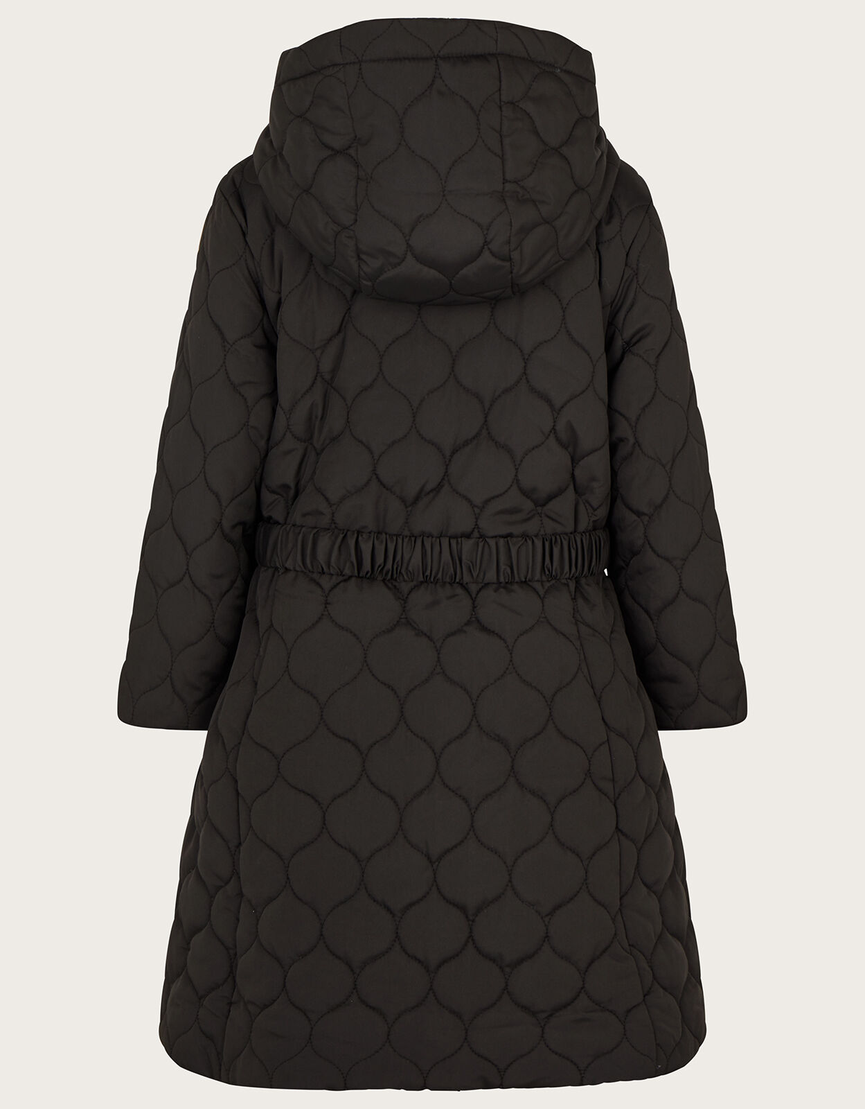 Longline Quilted Coat with Hood Black Girls Coats Jackets Monsoon UK