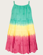 Dip Dye Broderie Dress, Multi (MULTI), large