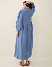 East Liza Linen Shirt Dress Blue, Blue (BLUE), large