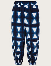 Batik Dye Triangle Trousers, Blue (NAVY), large
