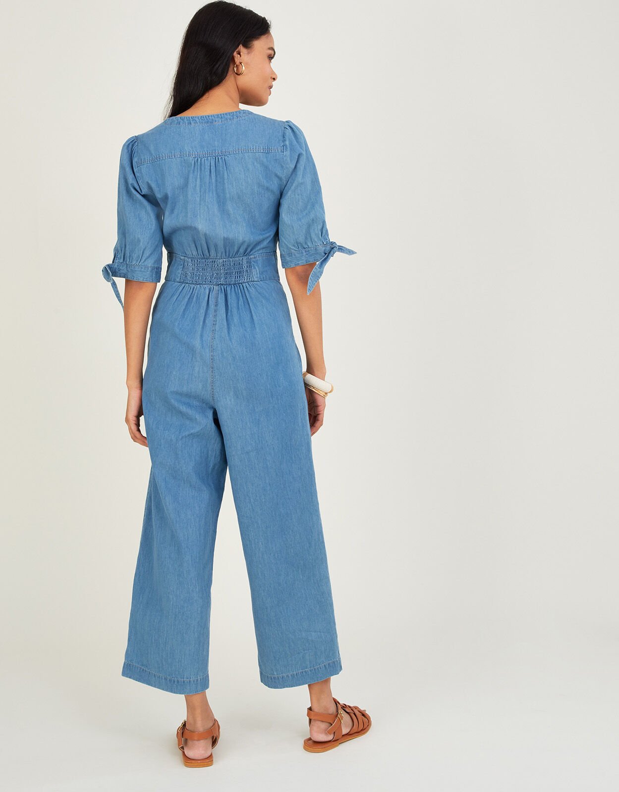 Monsoon gingham jumpsuit best sale