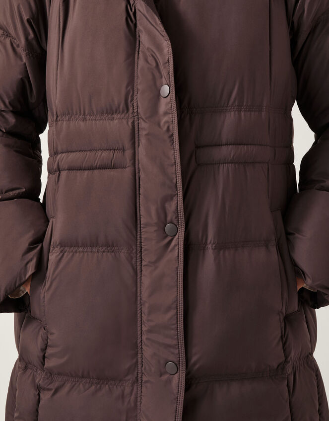 Molly Long Puffer Coat, Brown (CHOCOLATE), large