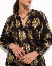 East Jacquard Blouse, Black (BLACK), large