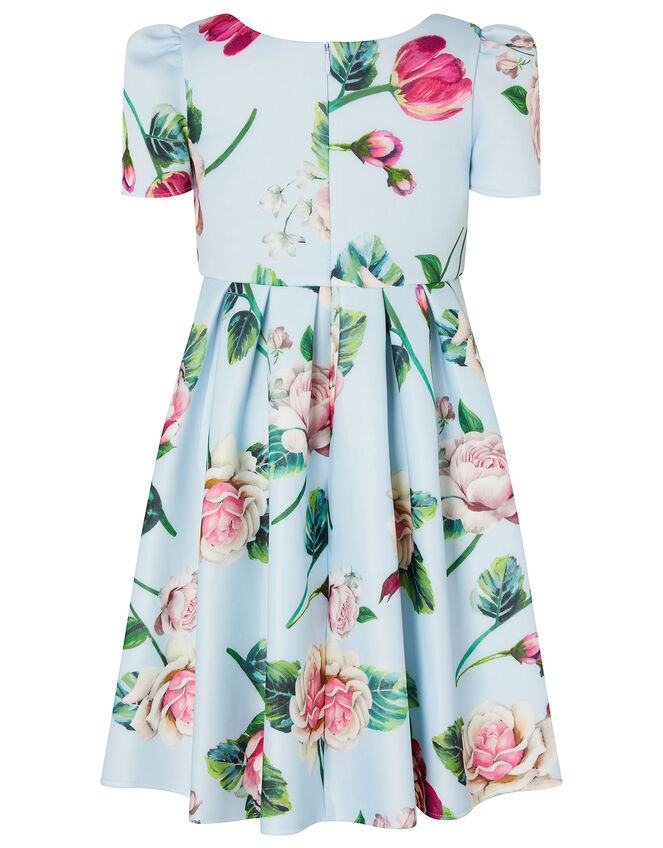 Floral Scuba Dress, Blue (PALE BLUE), large