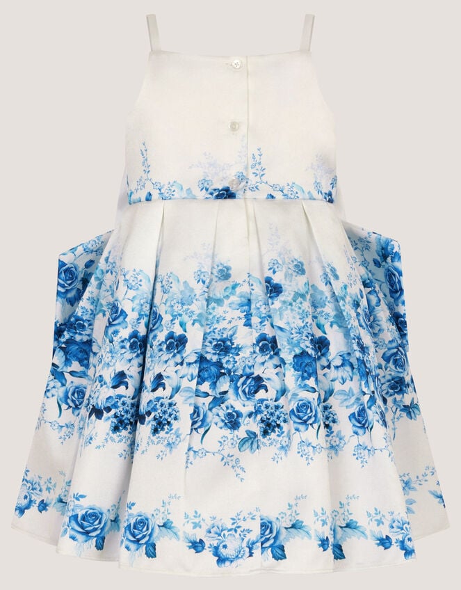 Baby Rose Print Bow Party Dress, Multi (MULTI), large