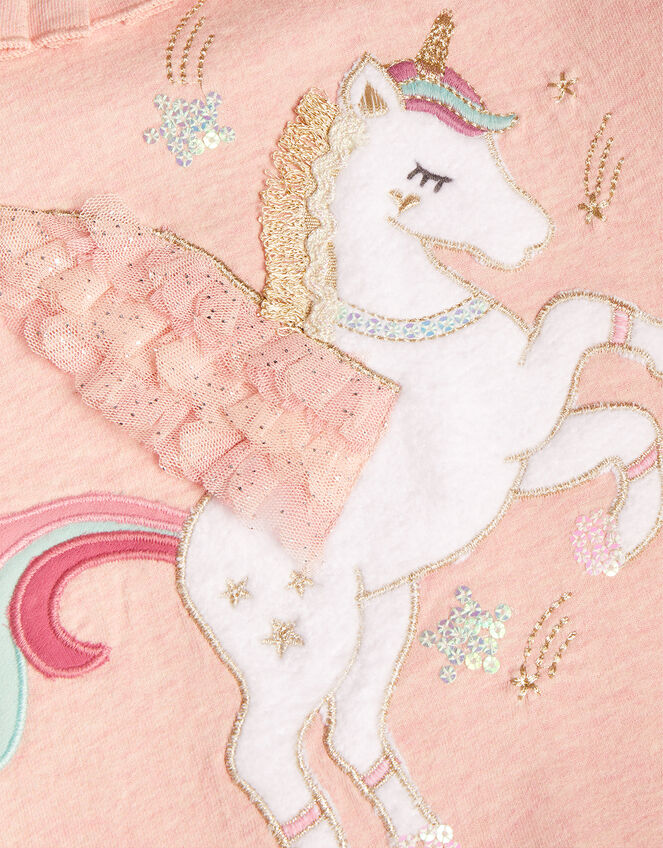 Baby Unicorn Sweat Dress and Tights Set, Pink (PINK), large