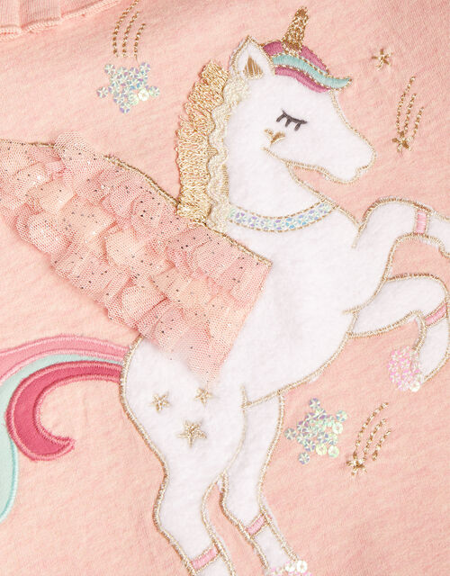 Baby Unicorn Sweat Dress and Tights Set, Pink (PINK), large