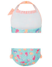 Laverna Unicorn Frill Bikini Set with Recycled Polyester, Blue (TURQUOISE), large