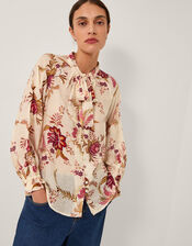 Yasmina Floral Print Blouse, Ivory (IVORY), large