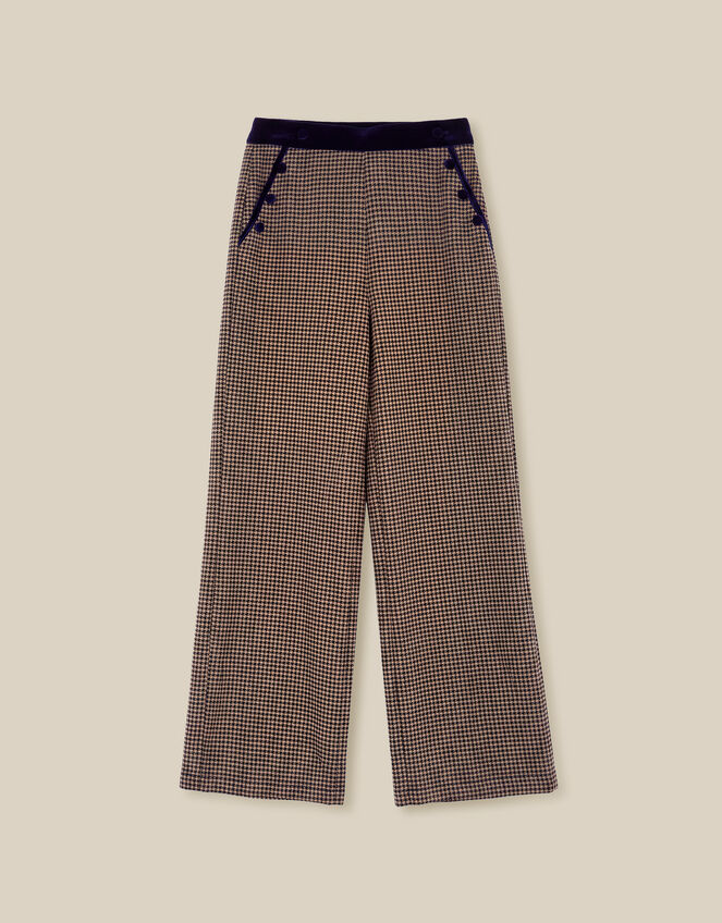 Jan Check Print Jersey Trousers, Brown (BROWN), large
