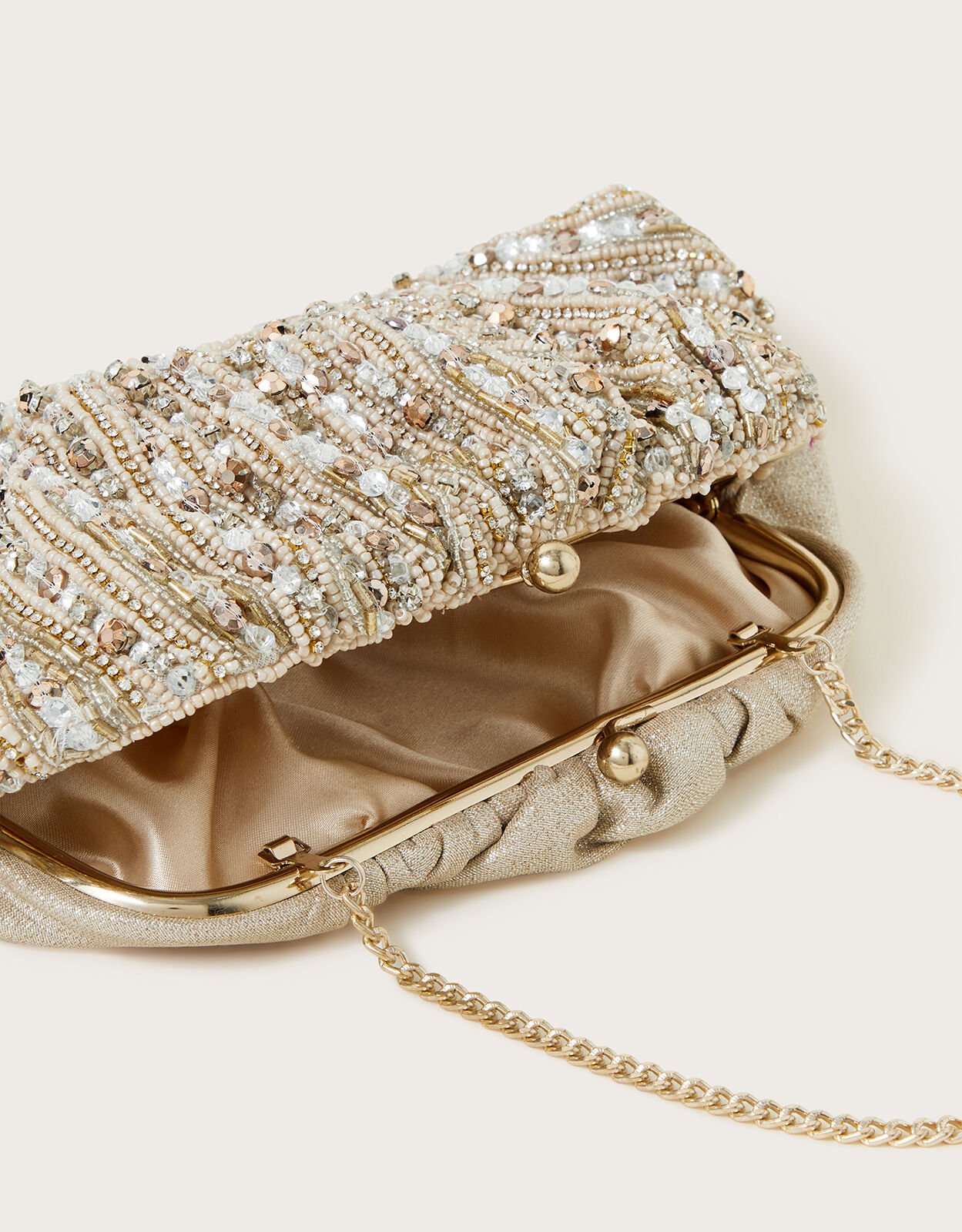 Embellished Shell Clasp Bridal Clutch Bag
