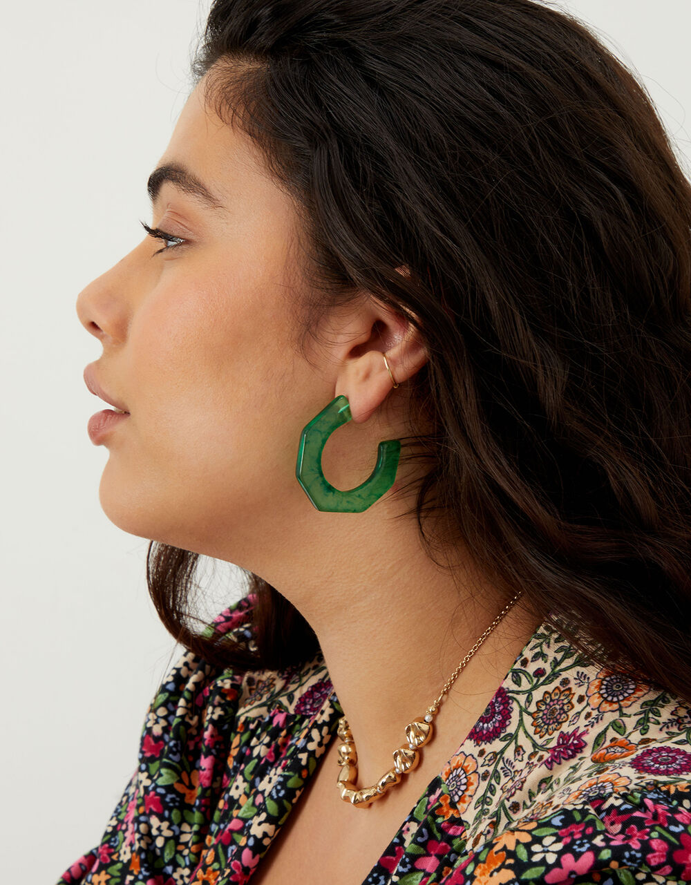 Women Women's Accessories | Resin Hex Hoop Earrings - RU23462