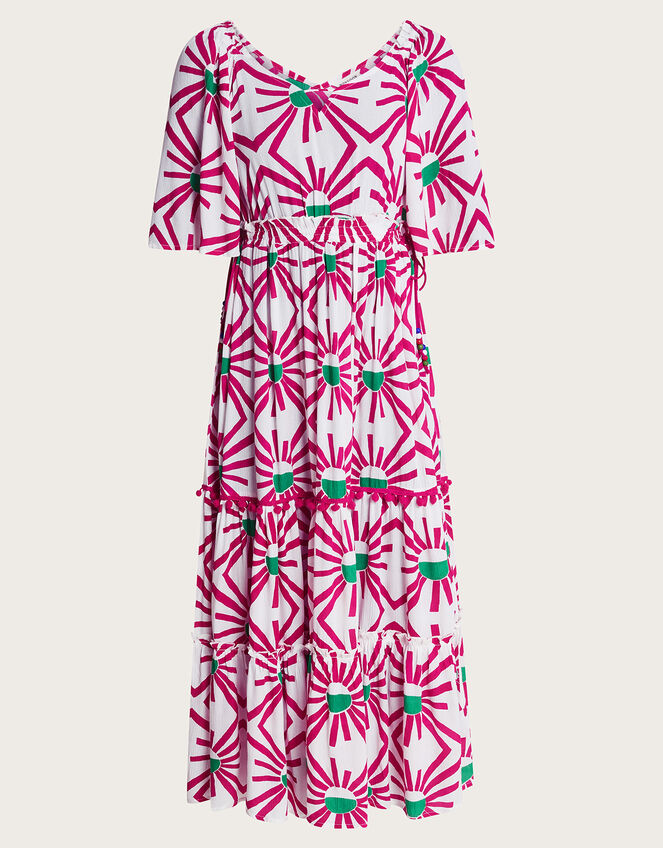 Zamora Geometric Sun Dress, Pink (PINK), large