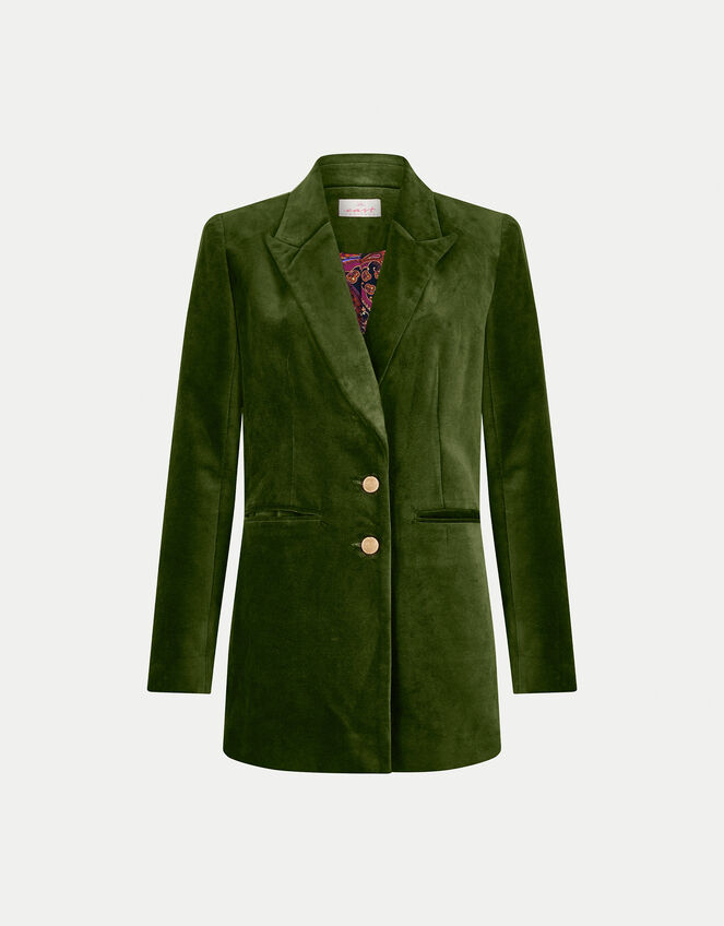 East Velaris Velvet Blazer, Green (GREEN), large