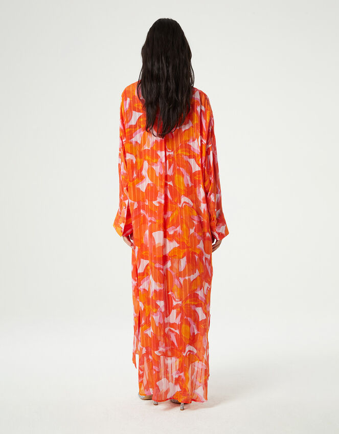 Fabienne Chapot Print Maxi Shirt Dress, Orange (ORANGE), large