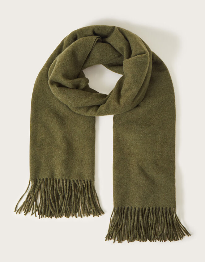 Soft-Touch Woven Scarf, Green (GREEN), large
