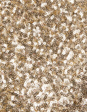 Sequin Cap Sleeve Top, Gold (GOLD), large