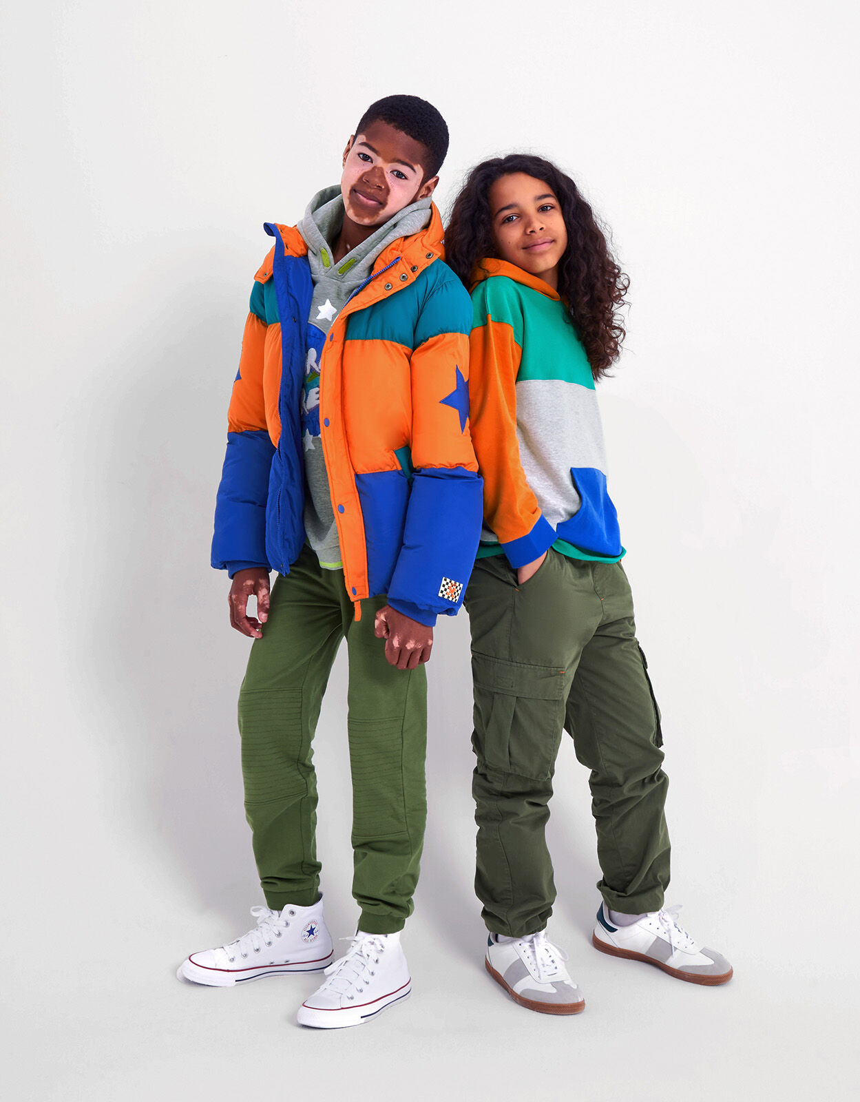 Colour discount block puffer