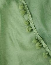 Plain Pom-Pom Scarf, , large