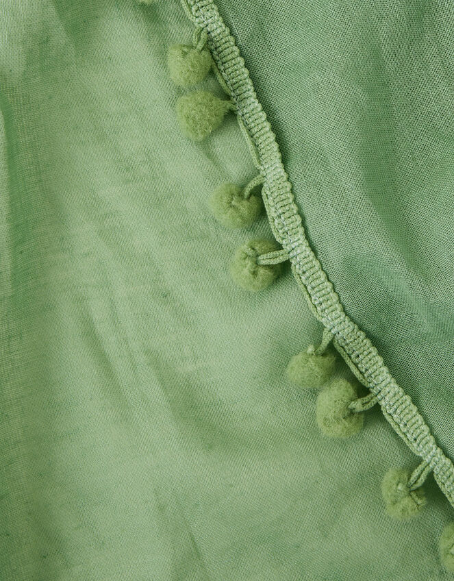 Plain Pom-Pom Scarf, , large
