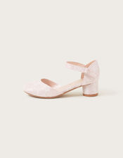 Lace Two-Part Heels, Pink (PINK), large