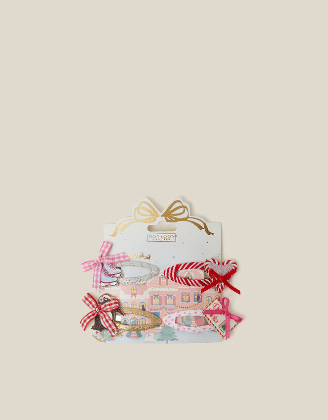 4-Pack Festive Hair Clips, , large