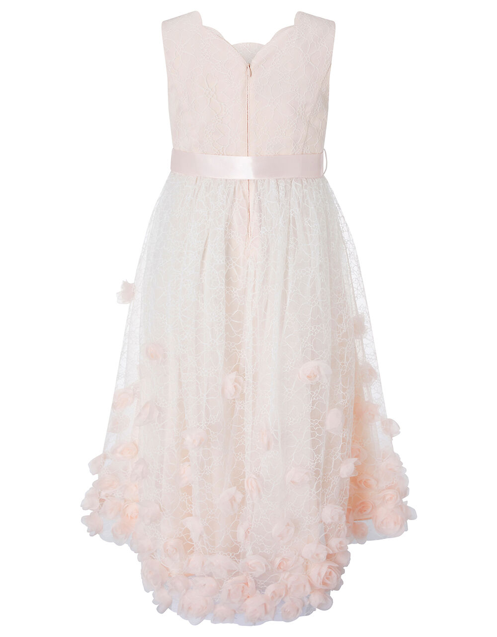 Lace 3D Flower Dress Orange Girls' Dresses Monsoon UK.