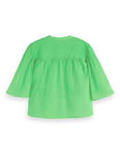Scotch and Soda Flutter Sleeve Shirt, Green (GREEN), large