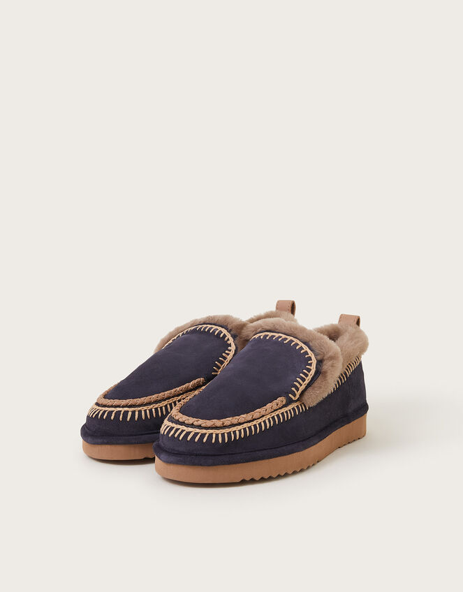 Laidback London Suede Shoes, Blue (NAVY), large
