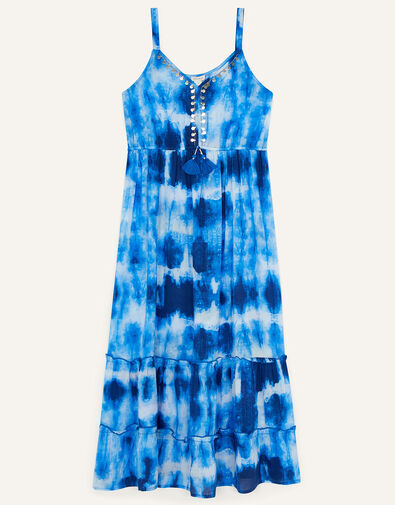 Tie Dye Dress in LENZING™ ECOVERO™ Blue, Blue (BLUE), large
