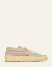 Laidback London Komo Suede Moccasins, Purple (LILAC), large