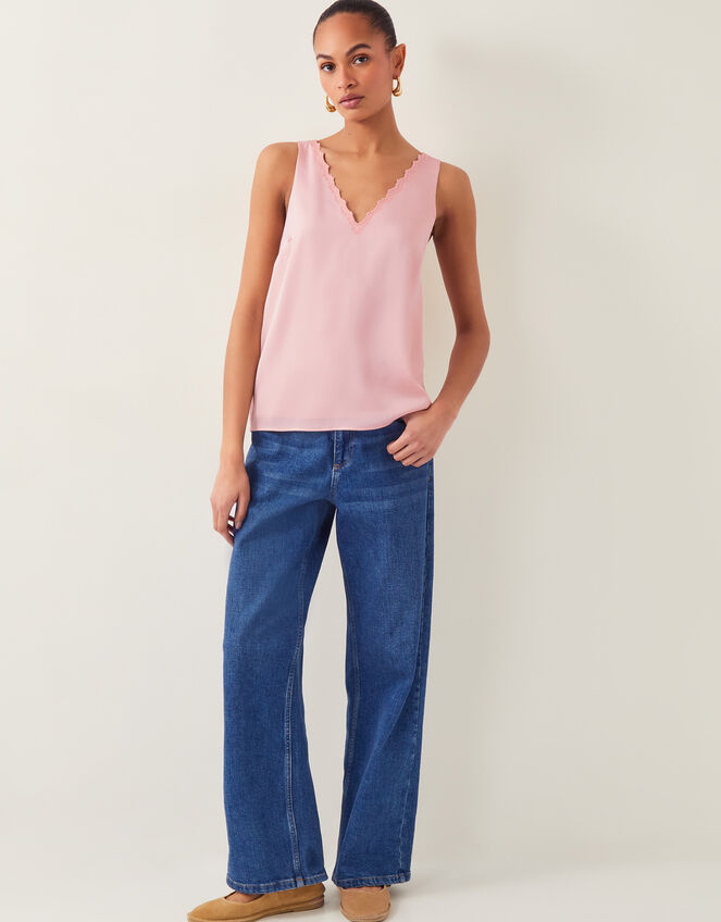 Heidi Satin Cami Top Pink