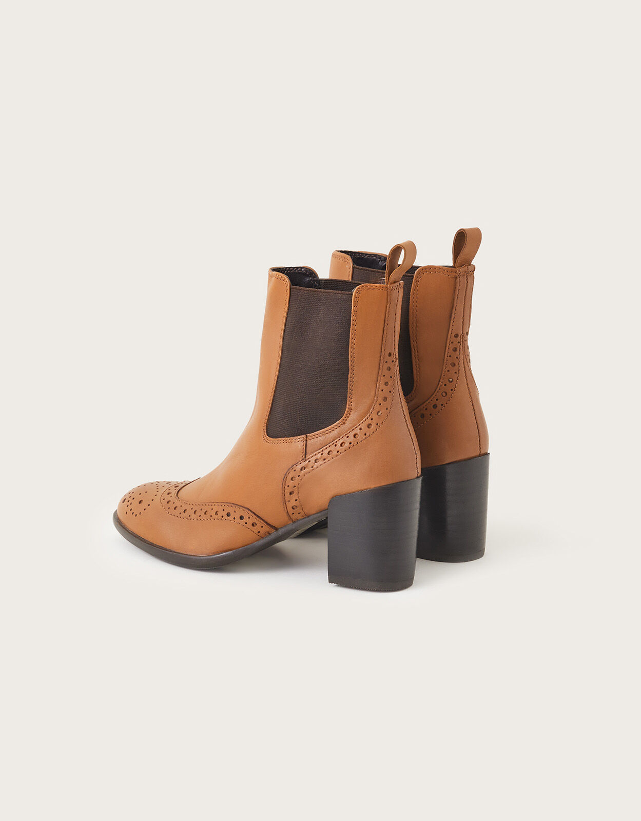 Heeled discount brogue boots