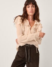 Moliin Angel Ruffle Blouse, Pink (PINK), large