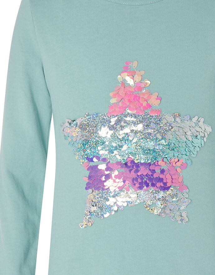 Blue Sequin T Shirt
