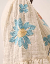 East Odeline Embroidered Dress, Ivory (IVORY), large