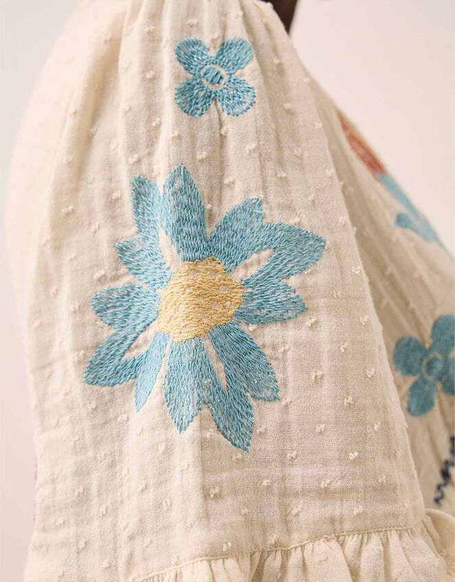 East Odeline Embroidered Dress, Ivory (IVORY), large