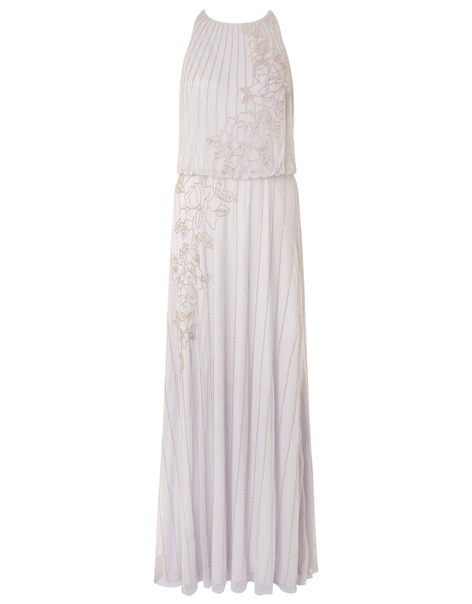 ARTISAN Summer Beaded Floral Dress, Purple (LILAC), large