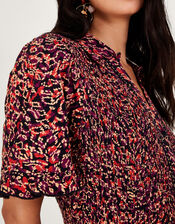 Print Shirt Dress, Red (RED), large