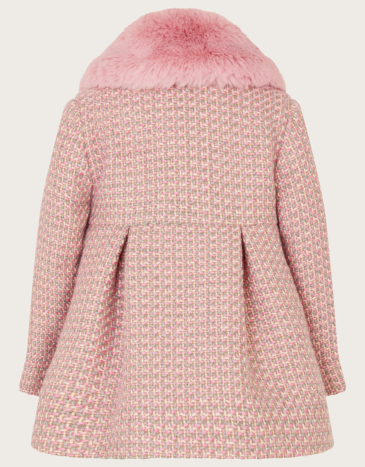 Baby Tweed Faux Fur Collar Coat Grey Coats Jackets Monsoon UK