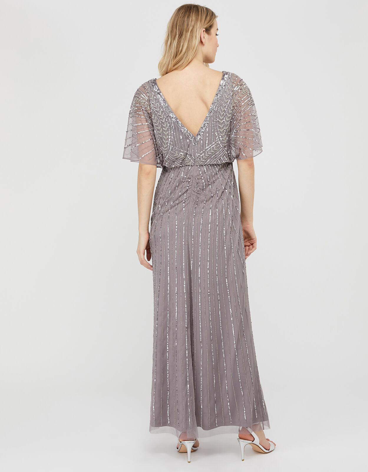 monsoon grey maxi dress