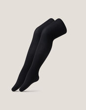 2-Pack 40 Denier Tights, Black (BLACK), large