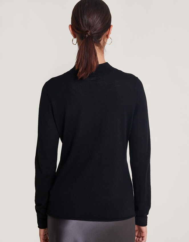 Turtle Neck Top, Black (BLACK), large
