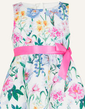 Jasmine Floral Scuba Dress, Ivory (IVORY), large