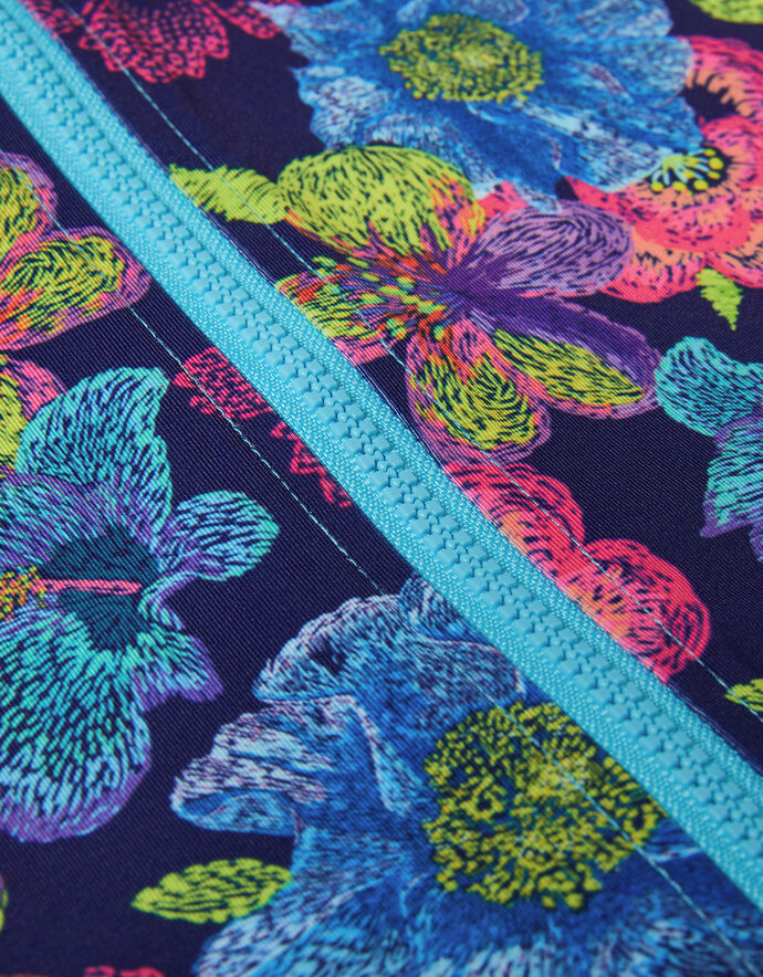 Sketchy Floral Swim Top Blue Girls' Beach & Swimwear Monsoon UK.