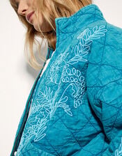 East Tate Embroidered Quilted Jacket, Teal (TEAL), large
