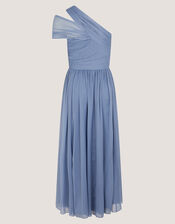 Arianna One Shoulder Tulle Prom Dress, Blue (PALE BLUE), large