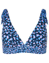 Divya Ditsy Print Bikini Top, Black (BLACK), large