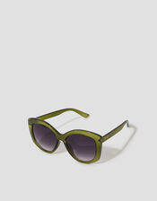 Curved Cat Eye Sunglasses, , large