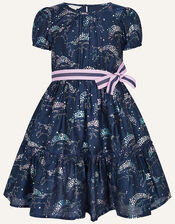 Jumping Rainbow Dress Navy, Teal (TEAL), large